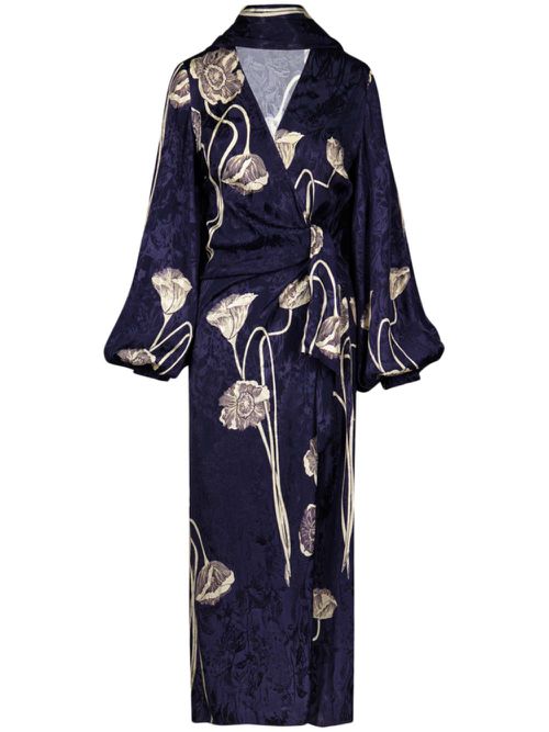 Spiritual Connections wrap dress - Blue