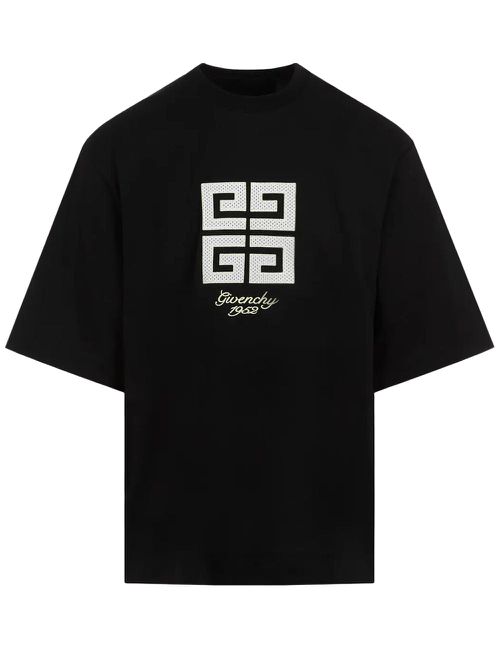 Givenchy 4G 1952 Embroidered Logo Oversized T-hirt in Black - Black