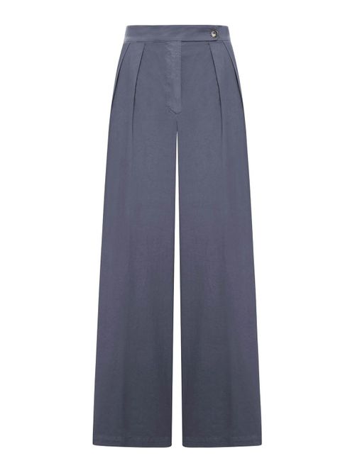 Trousers With Pleats And Side Buttoning