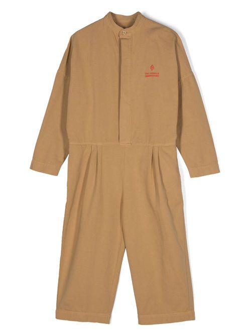Grasshopper logo-embroidered jumpsuit - Brown