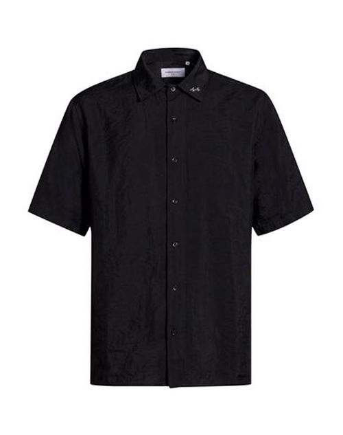 Family First Milano Man Shirt Black Size S Cupro, Polyester
