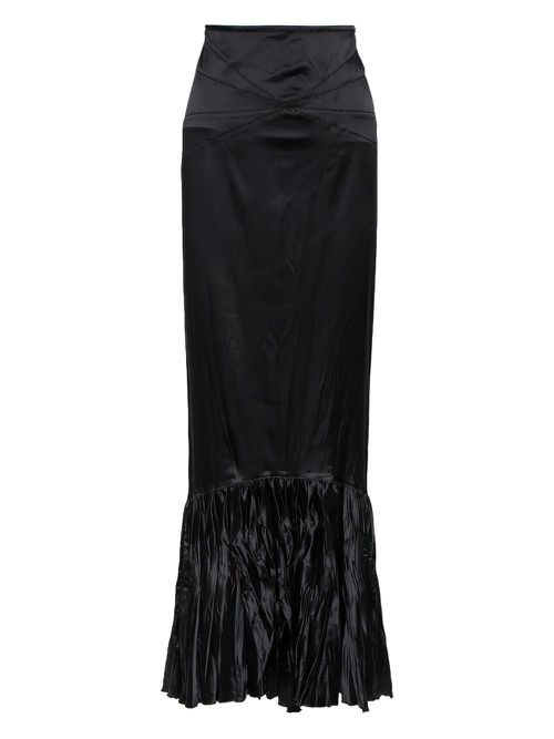 Pleated maxi skirt - Black