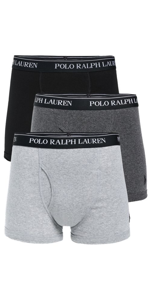 Classic Fit Cotton Trunks 3 Pack Polo Black