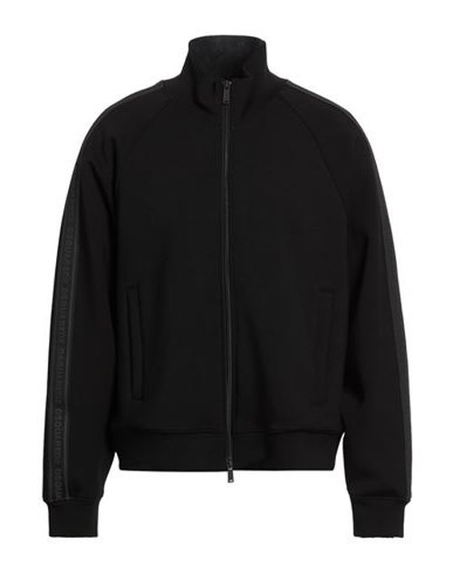 Man Sweatshirt Black Size L Viscose, Elastane
