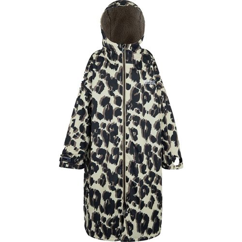 Regatta Unisex Adult Changing Leopard Print Robe Multicoloured - Green - X-Sma