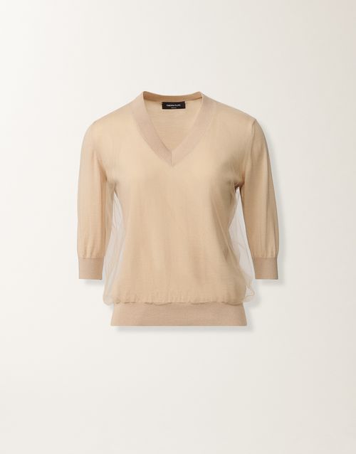 Wool and cotton sweater, maple