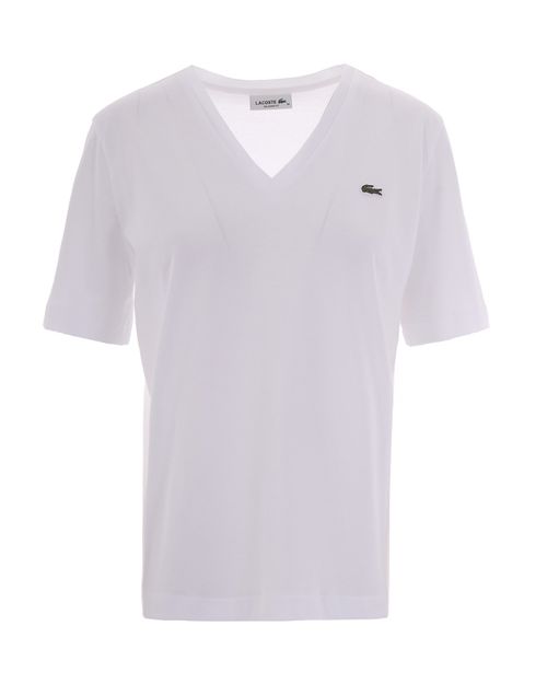 V-Neck Cotton T-Shirt — White