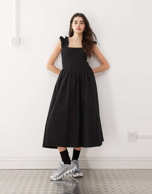 asos embellished cami mini dress with flippy hem in black Asos Embellished Cami Mini Dress with Flippy Hem in Black