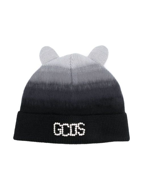Teddy gradient-effect beanie - Black