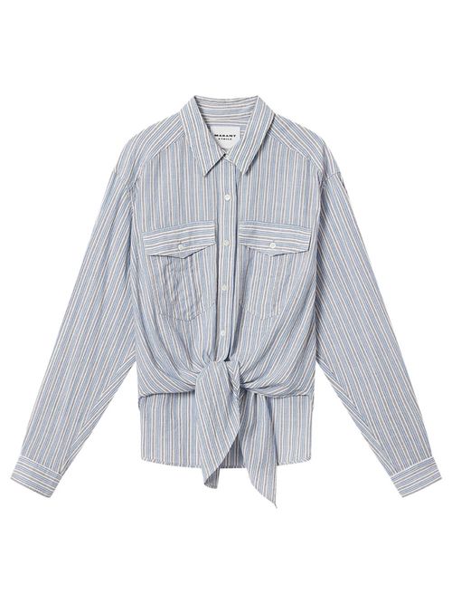 Blue Oversized Stripes Shirt