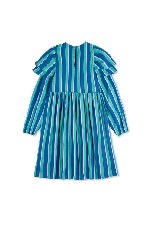 Dress With Striped Pattern, Unisex, Blue