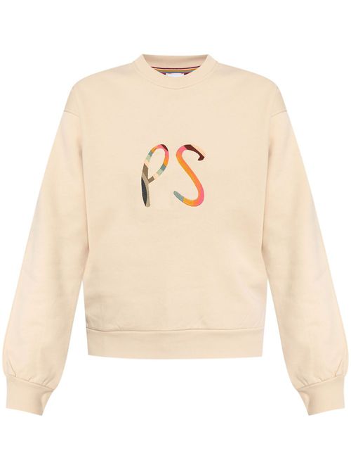 Spray Swirl organic cotton sweatshirt - Neutrals