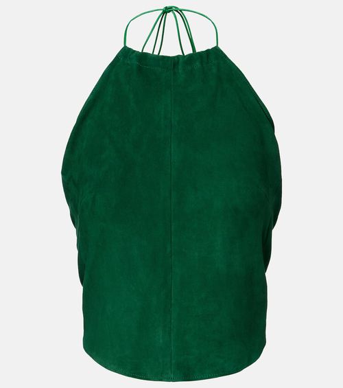 Rosie halterneck suede top