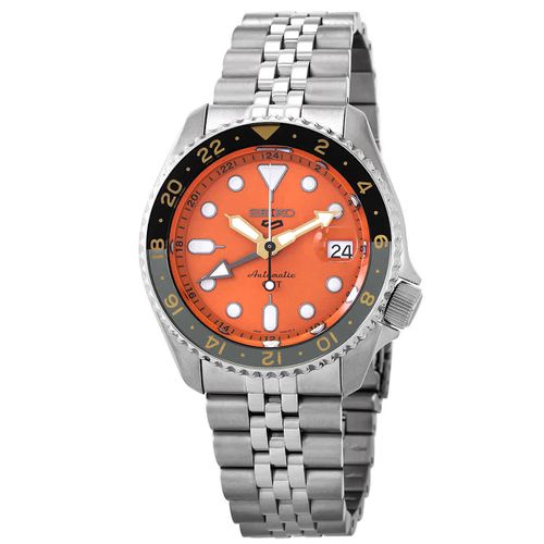 5 Sports GMT Automatic Orange Dial Mens Watch SSK005K1