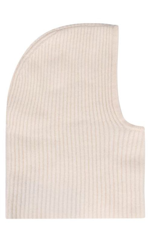 Yves Salomon Ribbed Knit Balaclava
