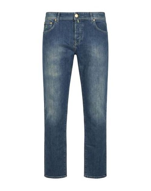 Man Jeans Blue Size 36 Polyester, Cotton