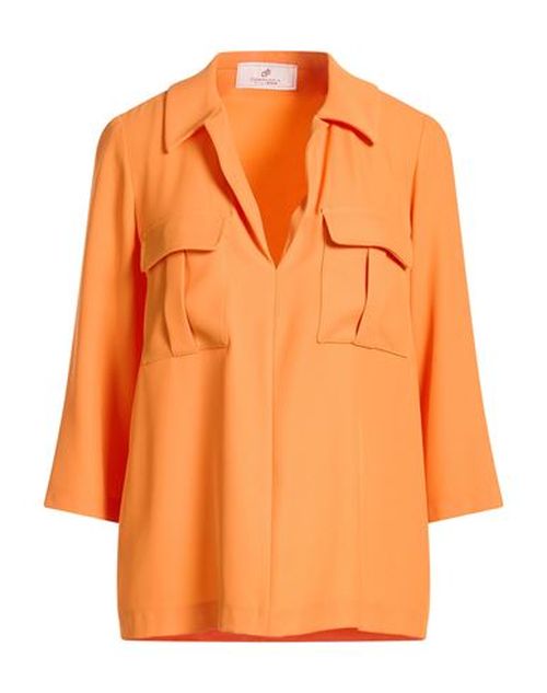 Woman Shirt Orange Size 10 Polyester, Elastane