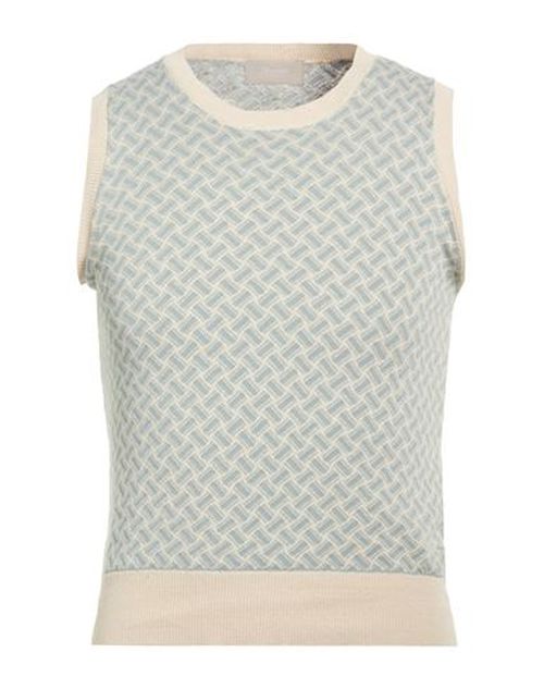 Man Sweater Sky blue Size XL Cotton, Linen