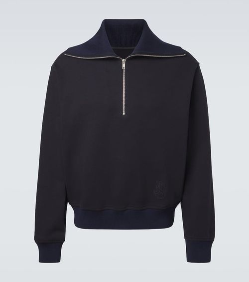 Cotton half-zip sweatshirt