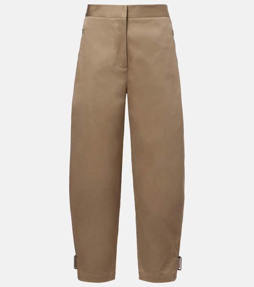 Serene cotton barrel-leg pants