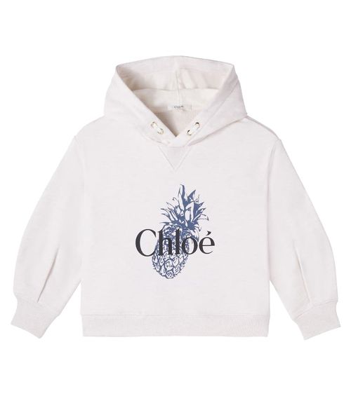 Chloé Kids Printed cotton jersey hoodie