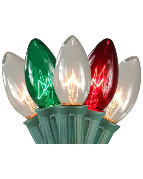 Northlight Set of 15 Lighted Red  Clear And Green C9 Christmas Pathway Marker Decor