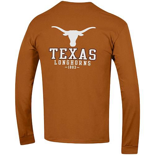 Men's Texas Orange Texas Longhorns Team Stack Long Sleeve T-Shirt - Size Small