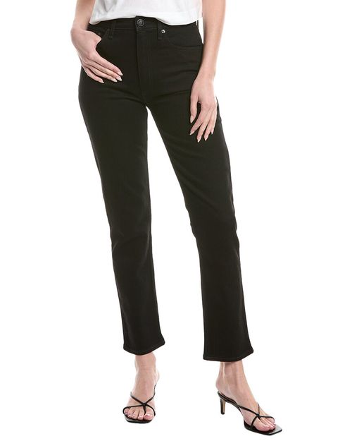 Rag & bone Wren High-Rise Full Length Black Slim Straight Leg Jean