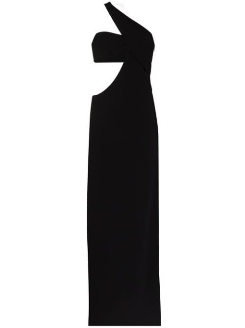 One-shoulder cut-out maxi dress