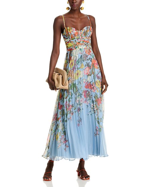 Pleated Floral Dress - Exclusive