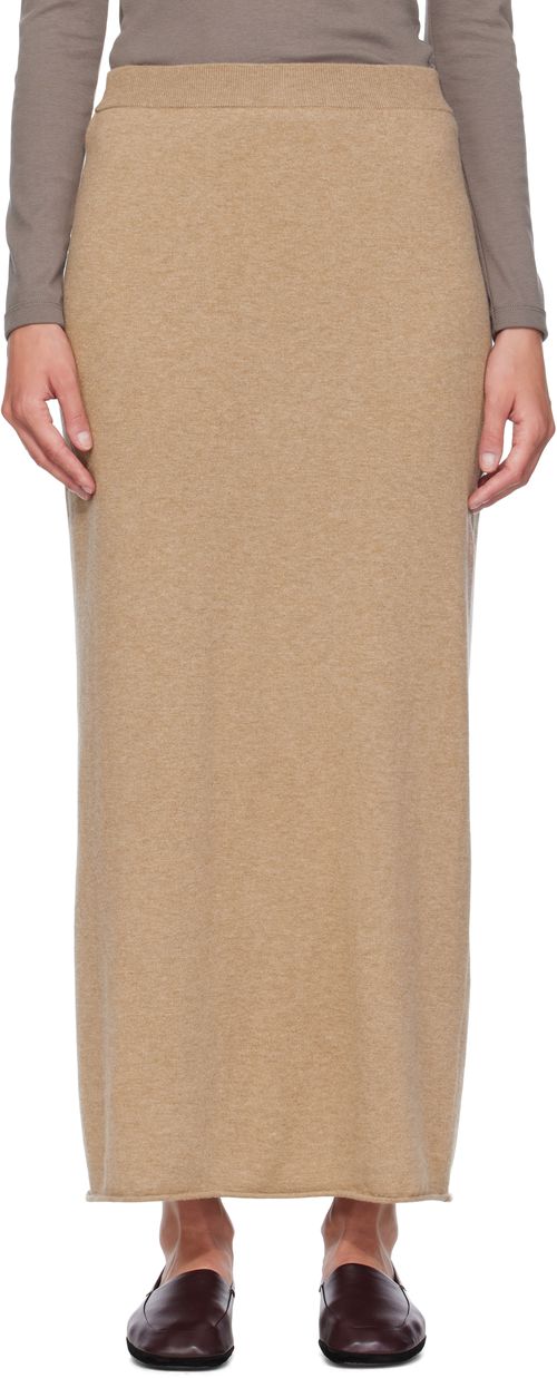 Beige Charlotta Midi Skirt