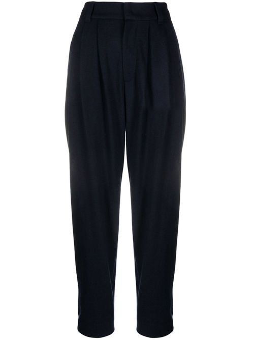 Mid-rise cashmere trousers - Blue