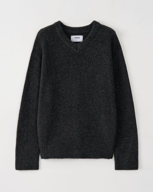 Fuzzy V-neck Knit