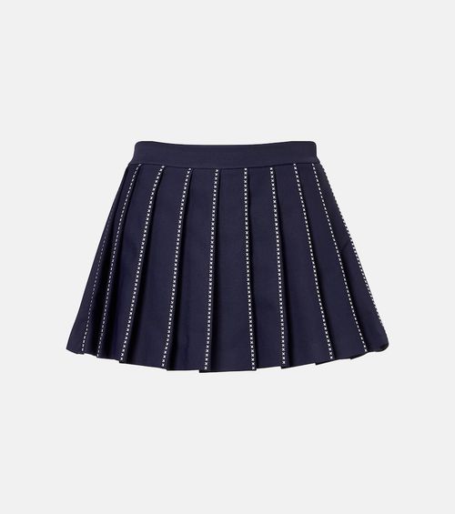 Embroidered pleated tennis skirt