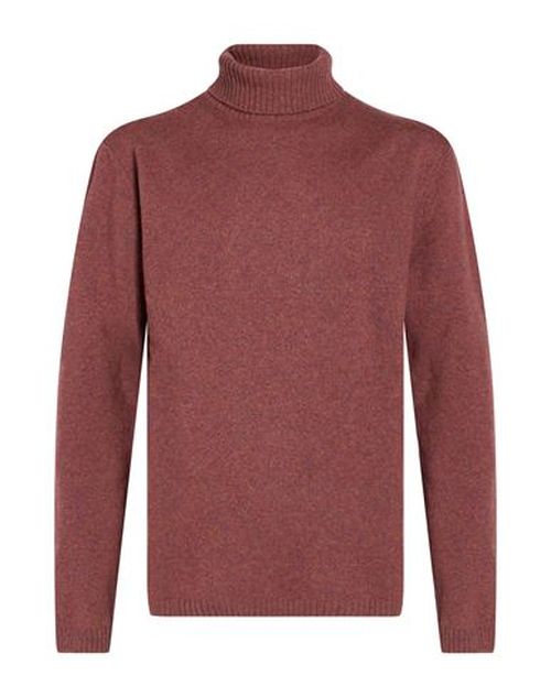 Man Turtleneck Garnet Size L Merino Wool