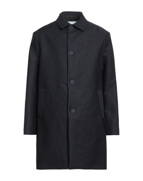 Maison Kitsuné Man Overcoat & Trench Coat Navy Size XL Cotton