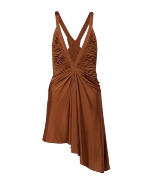 Draped jersey minidress