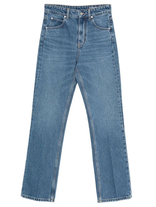 Blue Straight High Rise Jeans