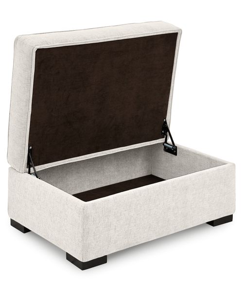 "Radley 36"" Fabric Chair Bed Storage Ottoman, Created for Heavenly Oyster Ivory"
