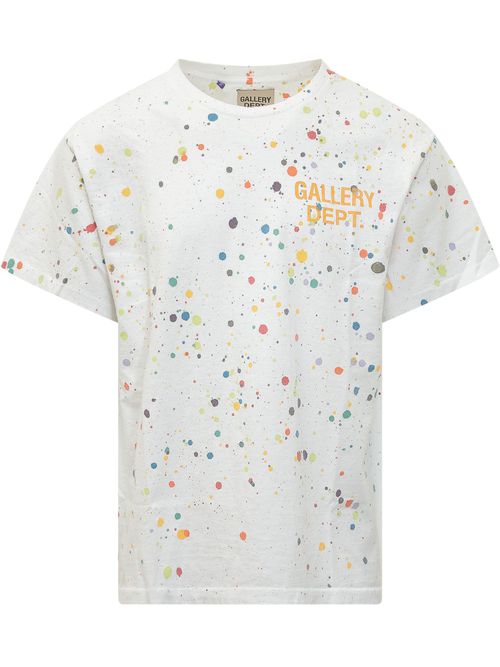 Graphic T-shirt with Unique Paint and Lettering