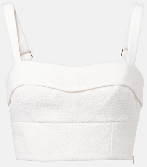 Faxon jacquard crop top