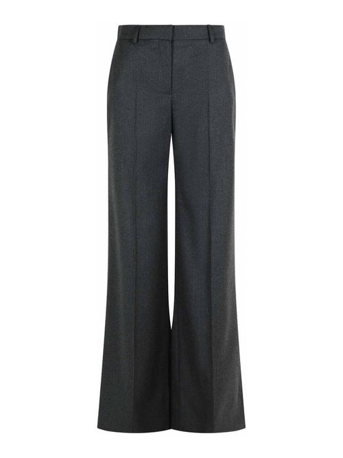 Flare Grey Wool Pants Cenere