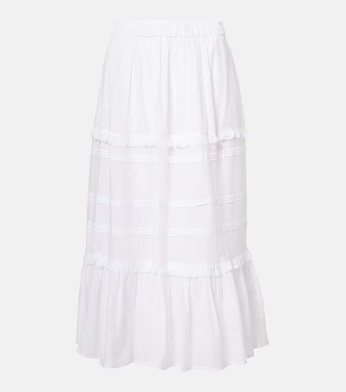 Diya cotton-blend maxi skirt