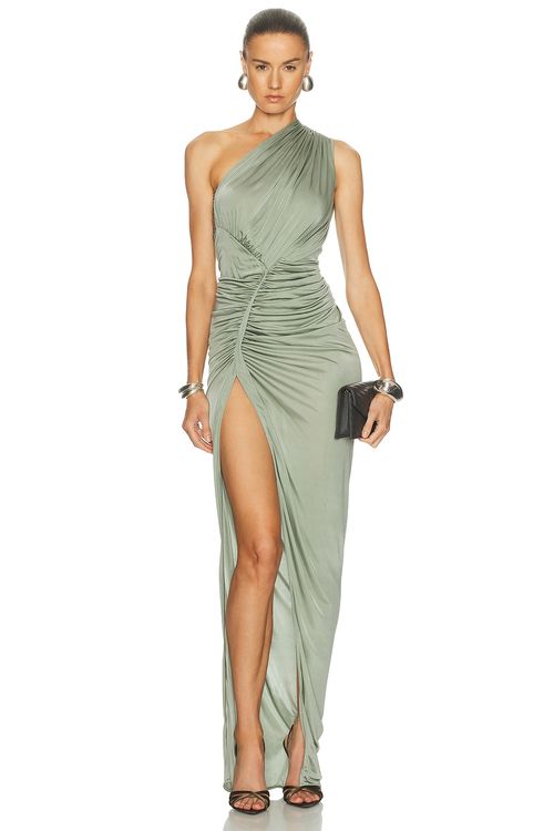 RICK OWENS LILIES Avra Gown in Jade - Sage. 42 also