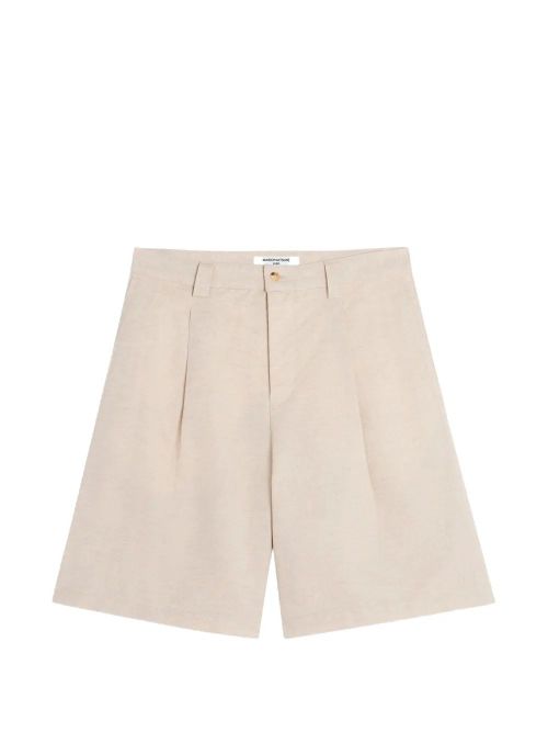 Maison Kitsuné Men's Pleated Mini Shorts