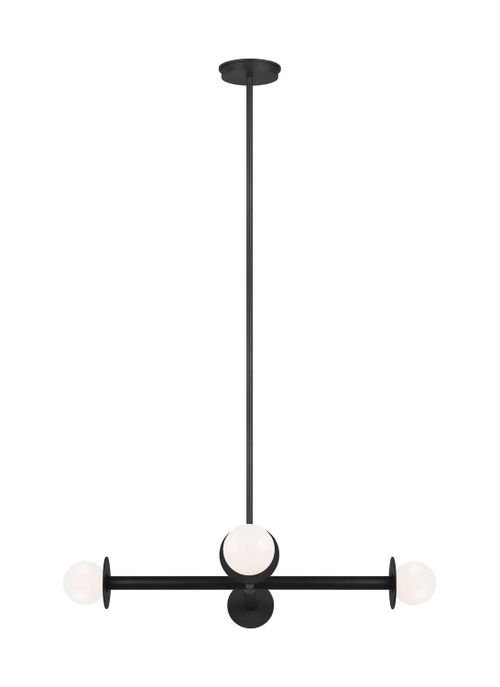 Visual Comfort Studio Nodes 4-Light Chandelier in Midnight Black by Kelly Wearstler