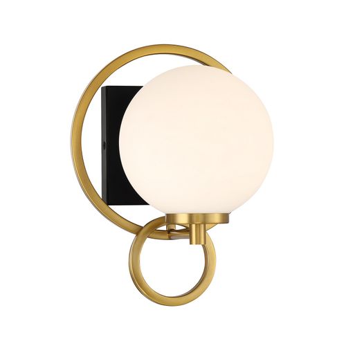 Alhambra 1-Light Wall Sconce in Matte Black with Warm Bra