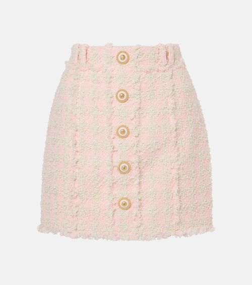 Checked tweed miniskirt
