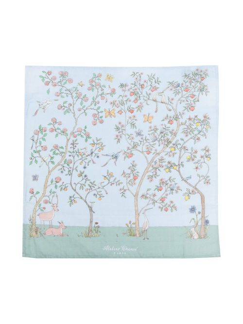 Printed cotton blanket - Blue
