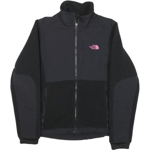 THE NORTH FACE Womens Black Pink Logo Softshell Jacket XS Polyester Blend Zip